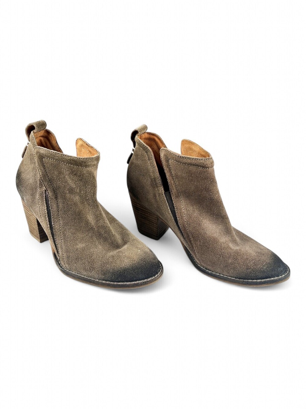 Jeffrey Campbell Suede Ankle Booties Heels Size 7.5 Brown